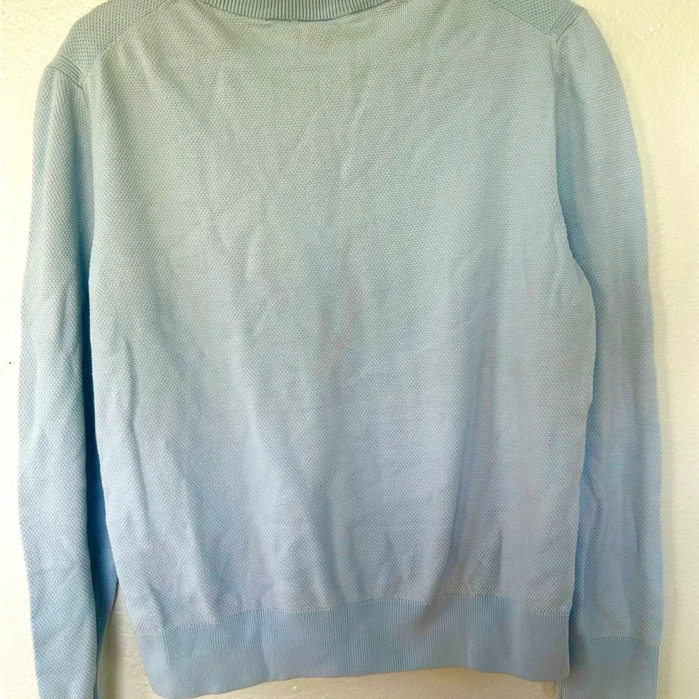 Boss Ecaio Blue Crewneck Sweater Lightweight Knit